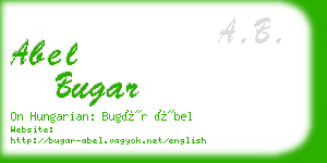 abel bugar business card